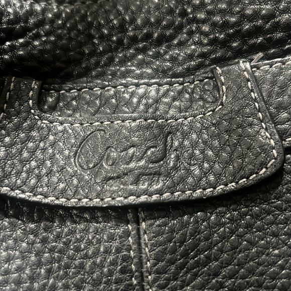 Coach Elegant Black pebble Leather Handbag w silver hardware - Picture 5 of 17